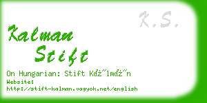 kalman stift business card
